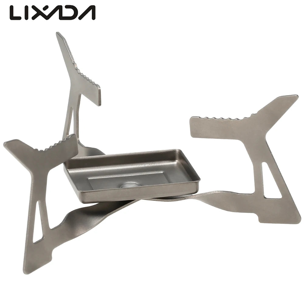 Lixada Ultralight Titanium Alcohol Stove Folding Camping Portable