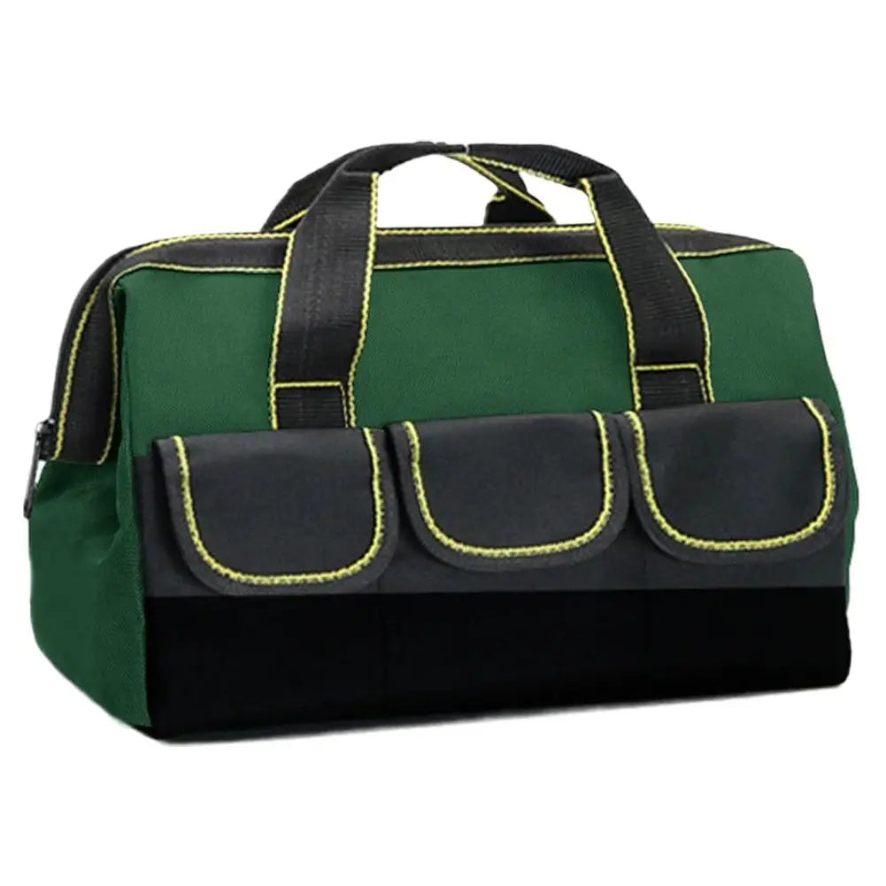 Oxford cloth Tool Bag Thicken Multifunctional Tool Storage Bag Large Capacity Wear-Resistant MultiPocket Electrician Tools Bag Peaceful Pleasures Health and Wellness green