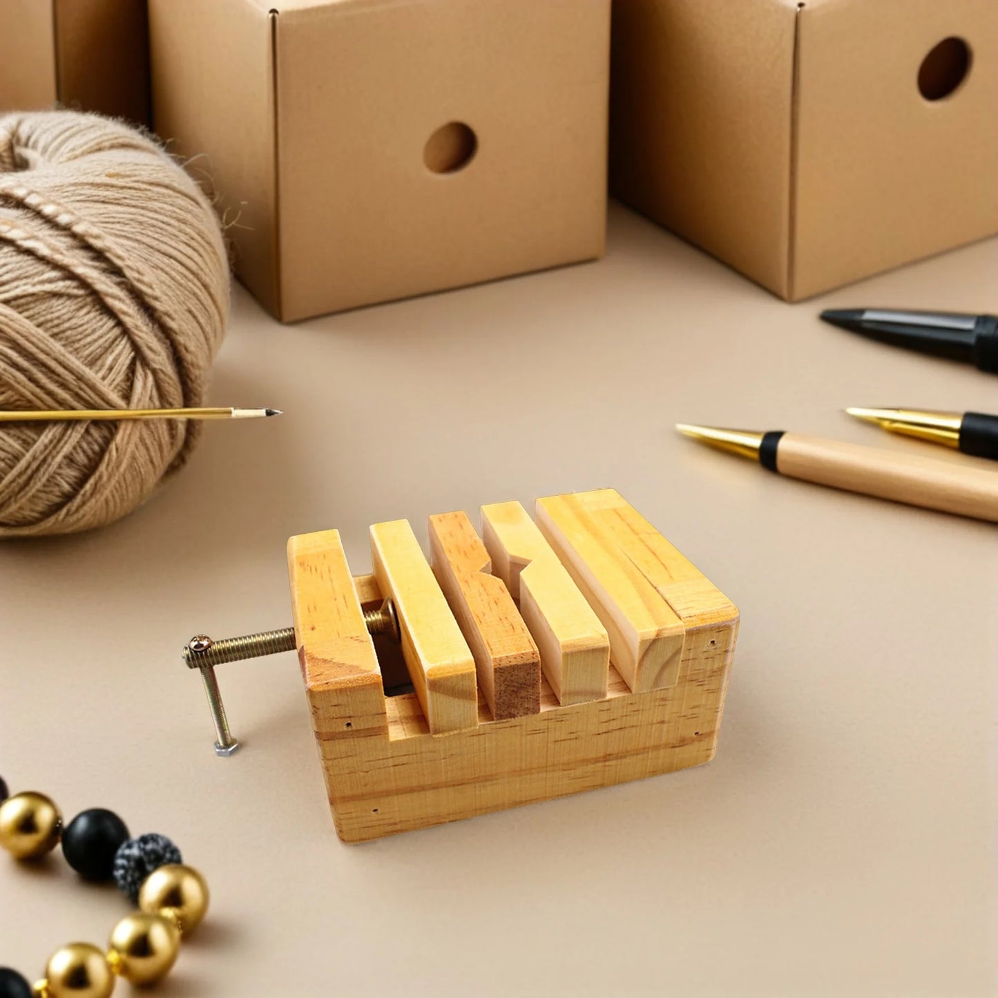 Artistic Mini Clamps Vise for Wood Work Carving Chinese Seal Stone Engraving Hand Tools Traditional Woodworking Peaceful Pleasures Health and Wellness