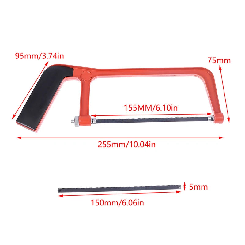 6-Inch Mini Hacksaw | Adjustable Wood & Metal Hand Saw