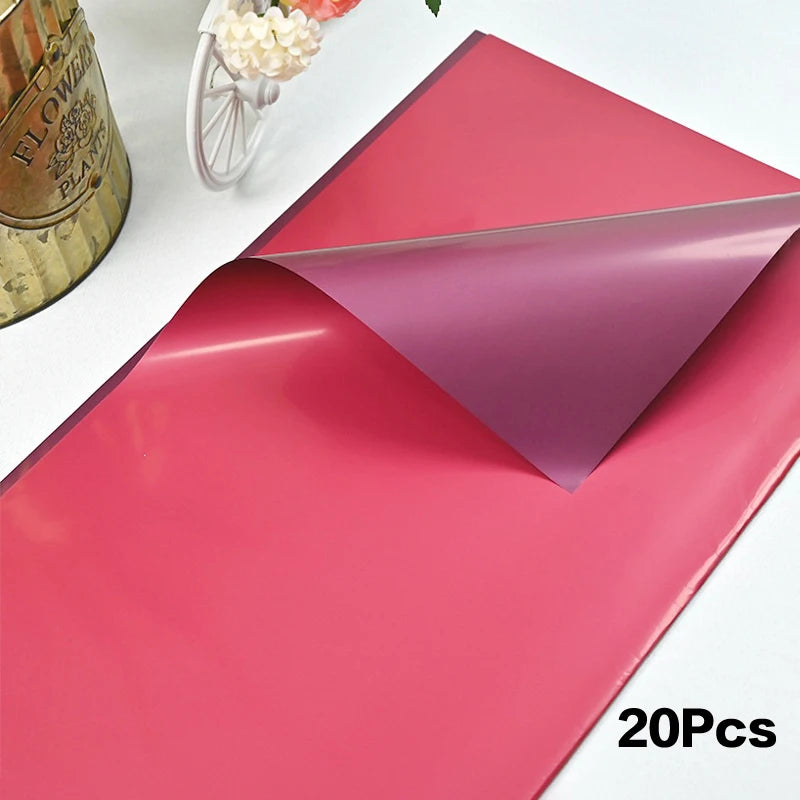 20Pcs Waterproof Two-Sided Floral Wrapping Paper 58×58cm