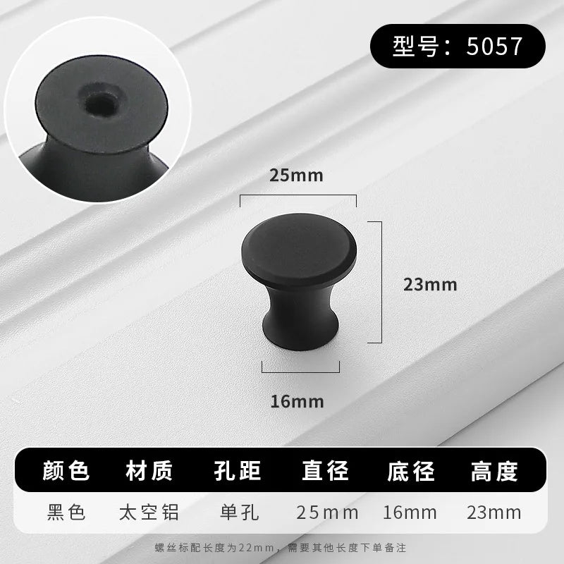 Black Aluminium Cabinet Knobs & Drawer Pulls | Modern Hardware