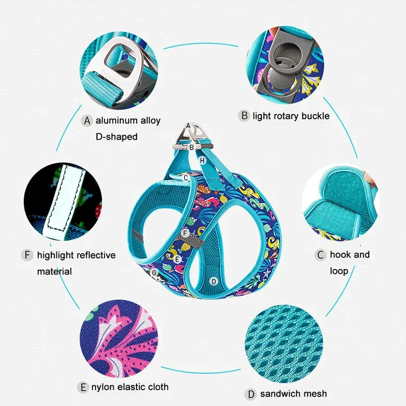 Truelove Pet Harness Soft Air Mesh Adjustable Reflective Pet Vest Small and Medium Breeds No Pull Adjustable Dog Harness TLH3016 Peaceful Pleasures Health and Wellness