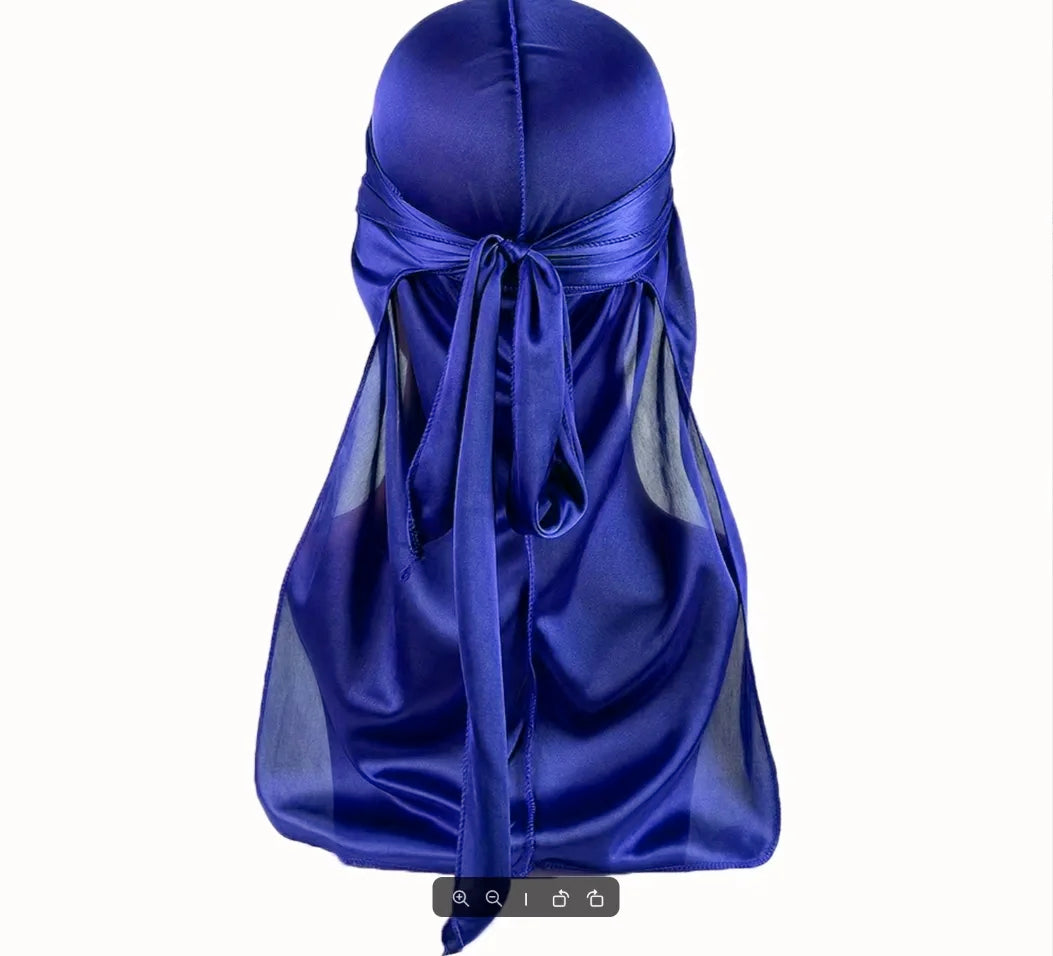 Men's Silky Durag Long Tail Bonnet | Waves Doo Rag Cap