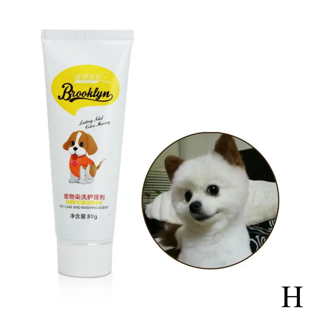 80g Pet Dog Cat Animals Hair Coloring Dyestuffs Dyeing Pigment Agent Supplies Peaceful Pleasures Health and Wellness Chocolate Brown
