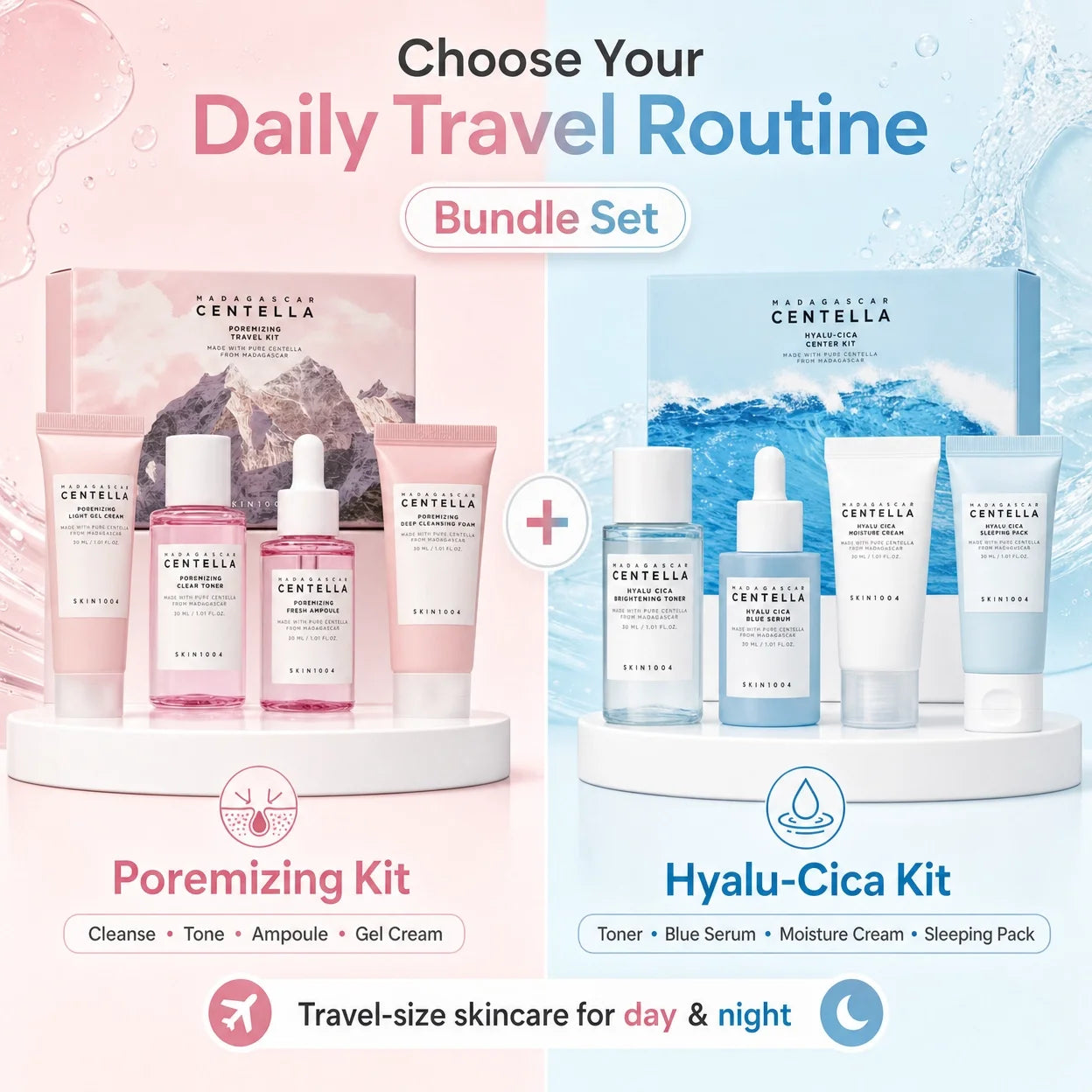 SKIN1004 Centella Hyalu-Cica & Poremizing Travel Kit 4pcs