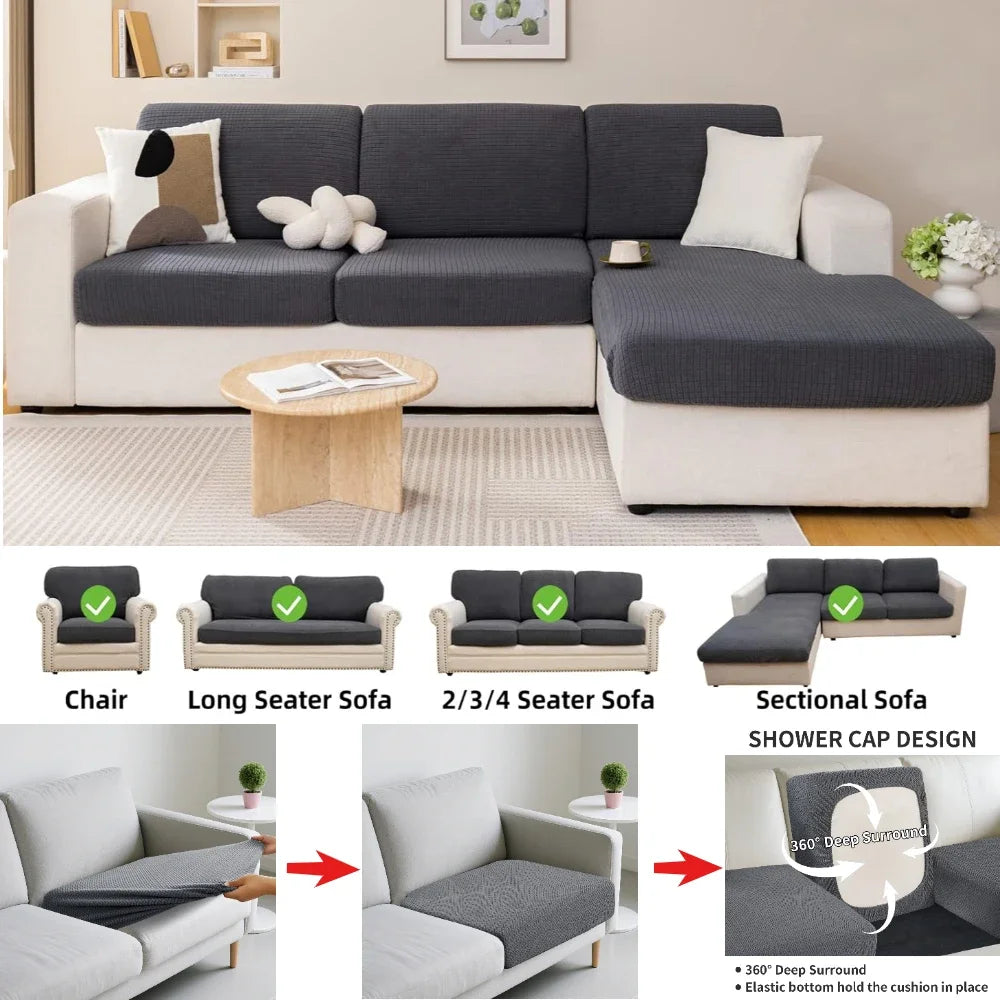 Jacquard Sofa Seat Cushion Slipcover Modern Sofa Cushion Cover Furniture Cushion Cover Chair Cushion Covers Furniture Replacemen Peaceful Pleasures Health and Wellness