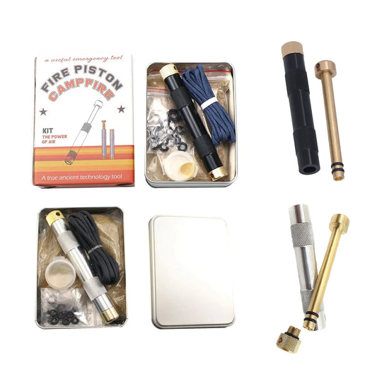 Brass Fire Piston Kit – Air Compression Fire Starter Tool Survival Fire Starter Peaceful Pleasures Health and Wellness