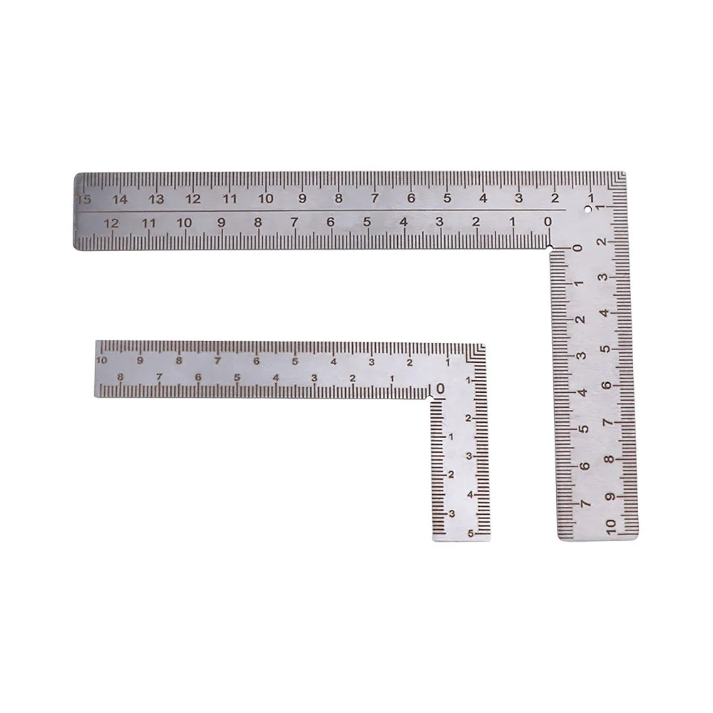 Stainless Steel L Square Ruler Measuring Tool High-Accuracy Metal Ruler Precision Small Frame Mini Ruler School Supplies Peaceful Pleasures Health and Wellness