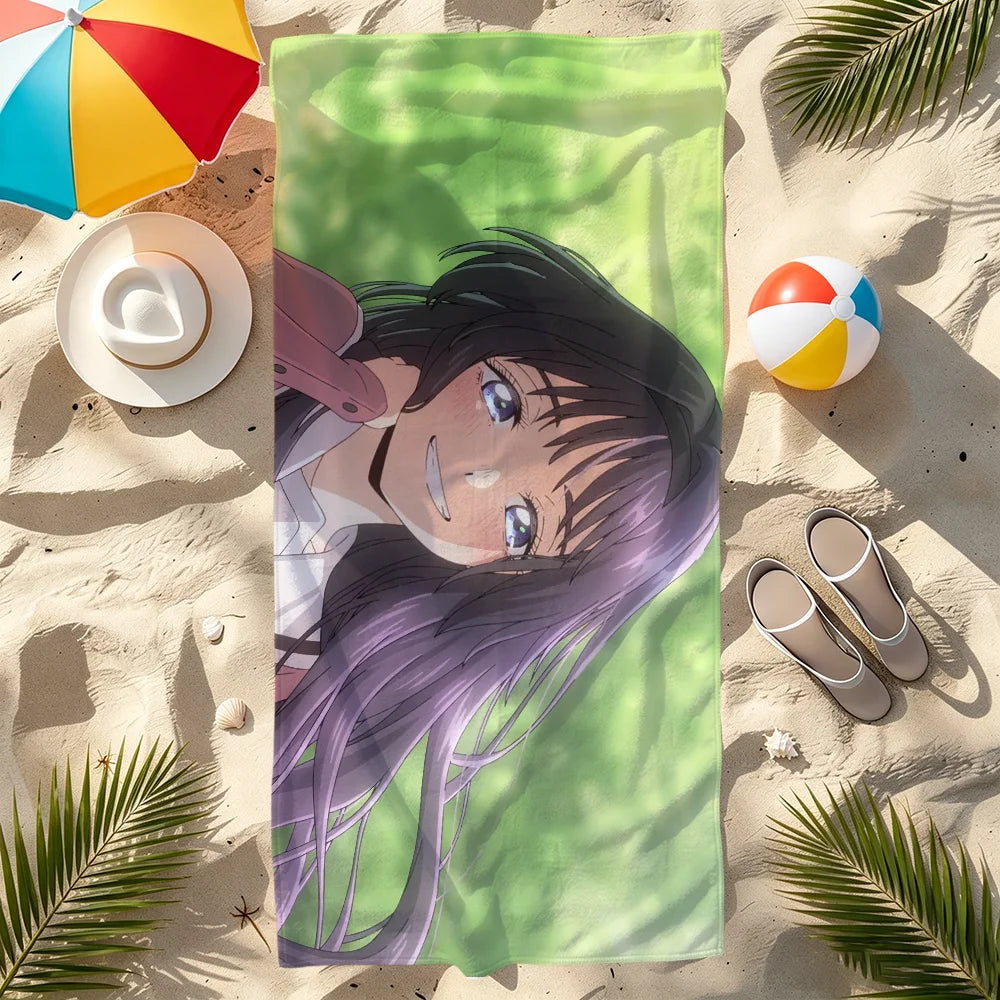 Kawaii Anime Quick-Dry Beach Towel | Soft Microfiber Pool Towel Quick-Dry Beach Towel Peaceful Pleasures Health and Wellness