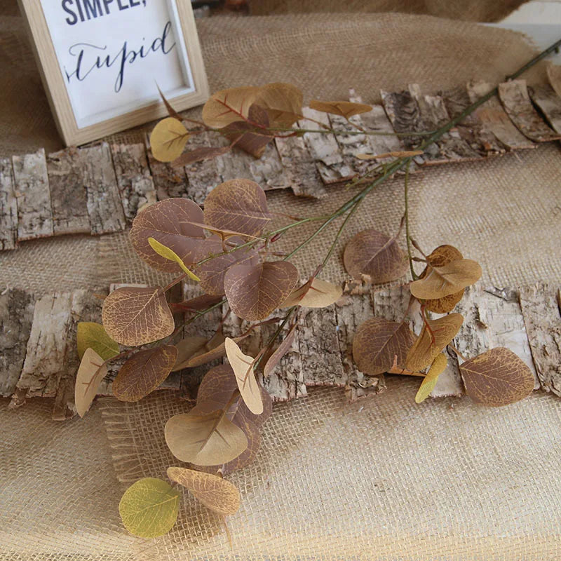 Silk Artificial Willow Bouquet | Fake Green Leaves for Home & Wedding
