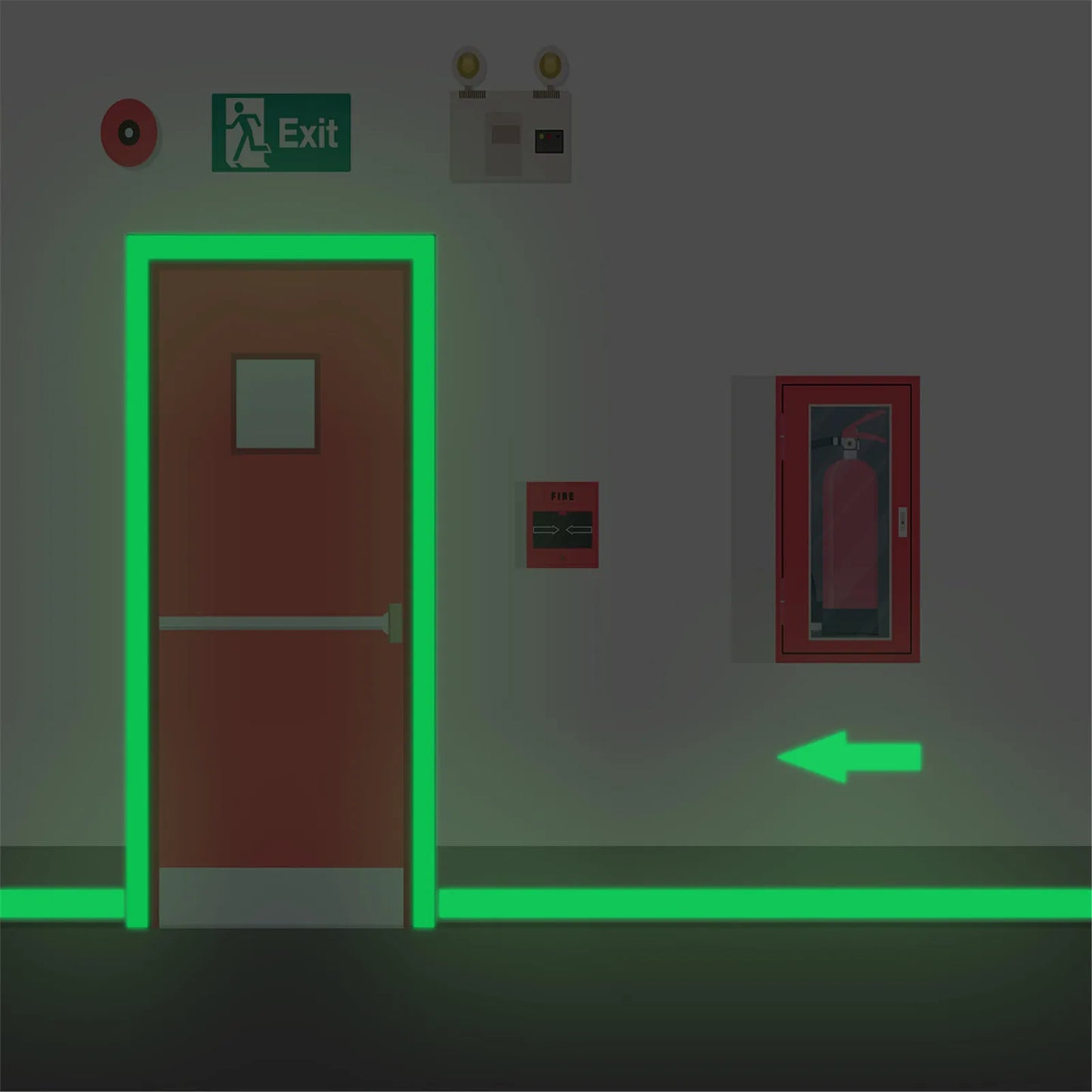 Glow In The Dark Tape – Fluorescent Stair & Safety Tape