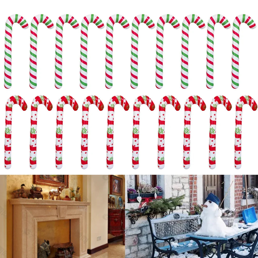 Inflatable Christmas Candy Canes Set of 10 – 88cm Outdoor Decor