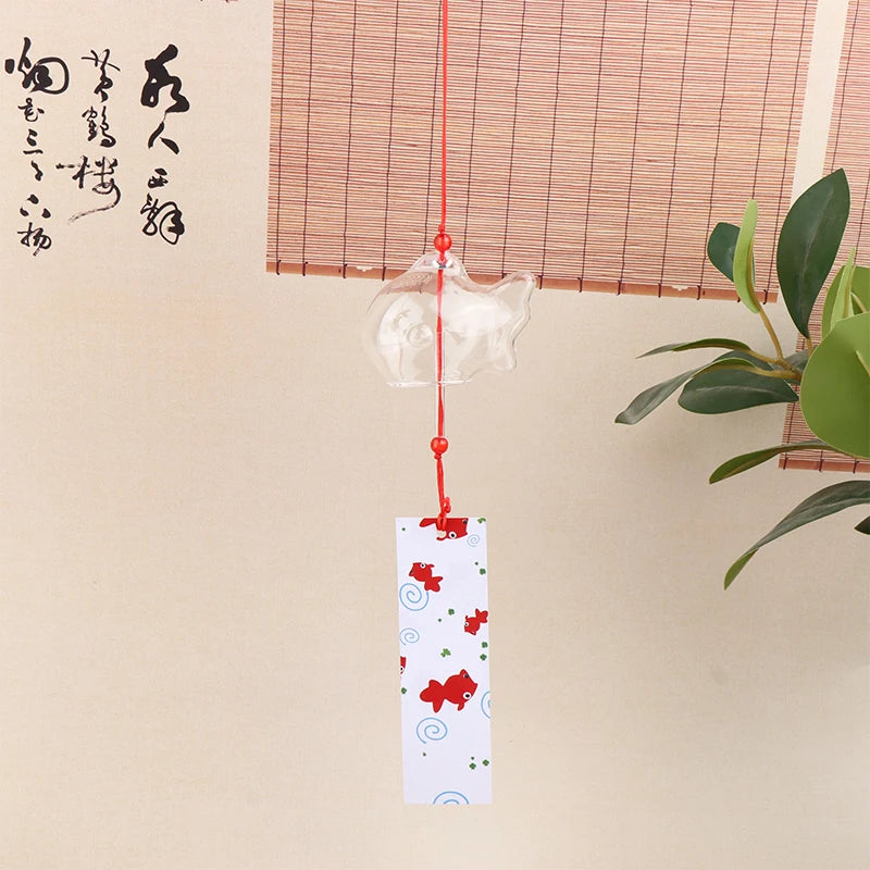 Japanese Furin Glass Goldfish Wind Chime | Zen Garden Decor