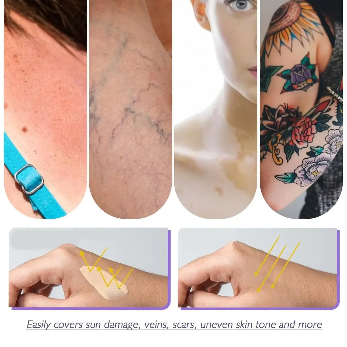 Full Coverage Waterproof Body Concealer – Tattoo & Mark Cover
