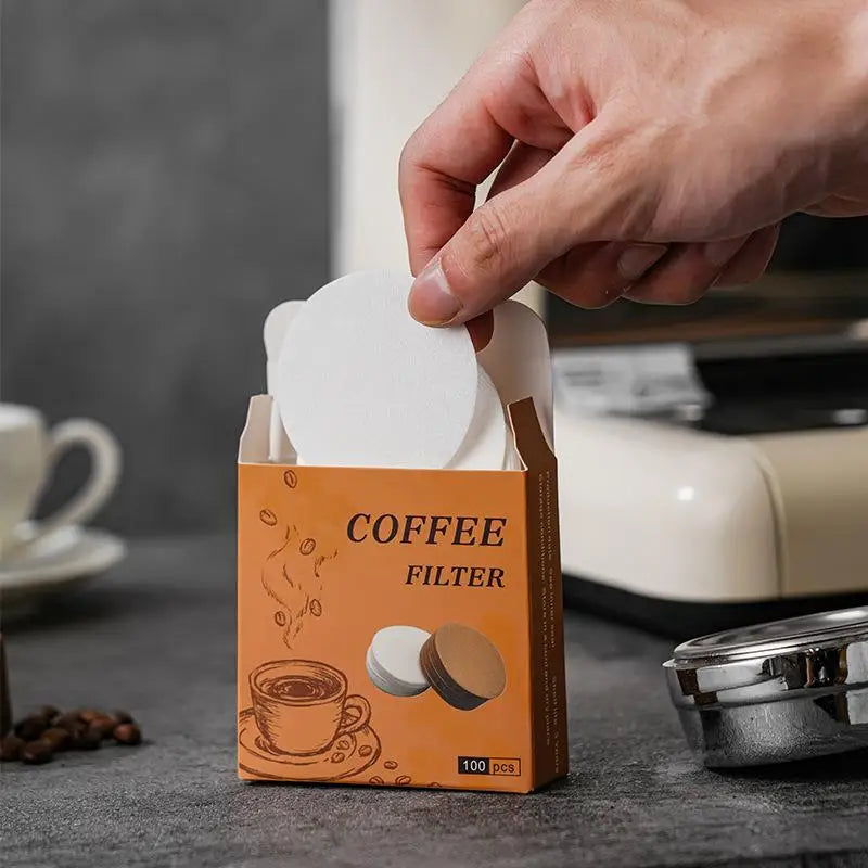 100-Pack Espresso Paper Filters 51mm 53mm 58mm Puck Screen