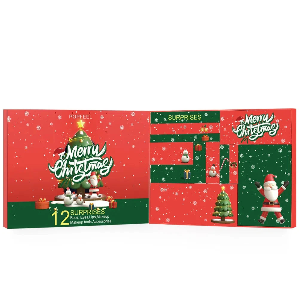 Christmas Countdown Makeup Calendar Gift Set – 12pc Kit