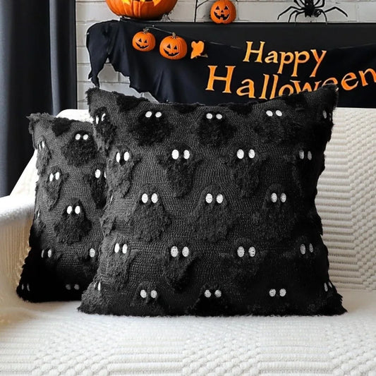 Halloween Ghost & Pumpkin Throw Pillow Cover 45x45cm Halloween Cushion Cover Oasis Select