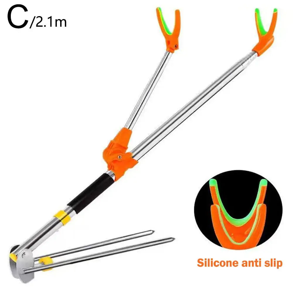 Telescopic Fishing Rod Holder 1.5–2.4m Adjustable Steel Stand