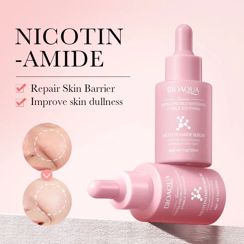 BIOAQUA Niacinamide Serum for Reducing Dark Spots Whitening and Moisturizing Brightening Skin Tone 30ml Peaceful Pleasures Health and Wellness