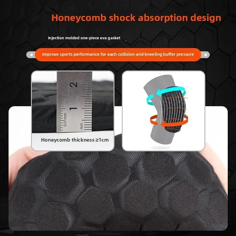 1Pcs Knee Compression Pads,Knee Sleeve Basketball Volleyball Knee Pads with Honeycomb Padding Knee Brace Soft Knee Pads Peaceful Pleasures Health and Wellness