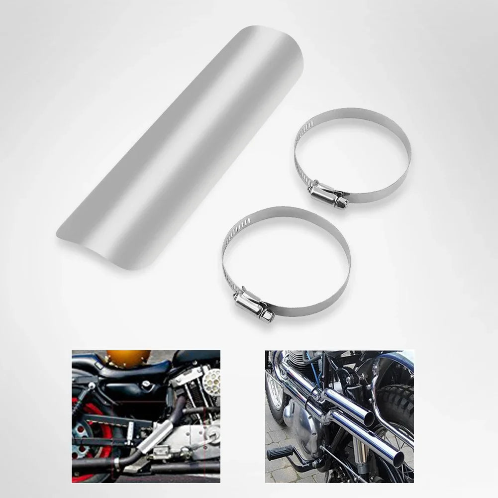 Universal Motorcycle Exhaust Pipe Heat Shield Muffler Staight Cover
