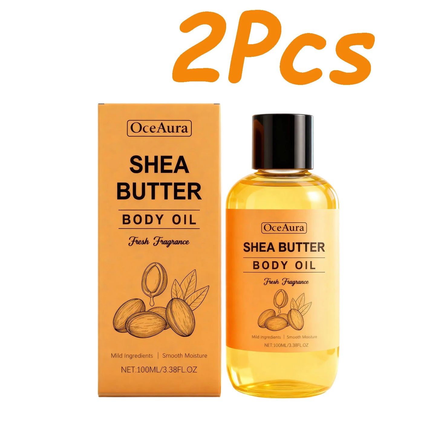 Shea Butter Body Oil – Lightweight, Fast-Absorbing Moisturizer