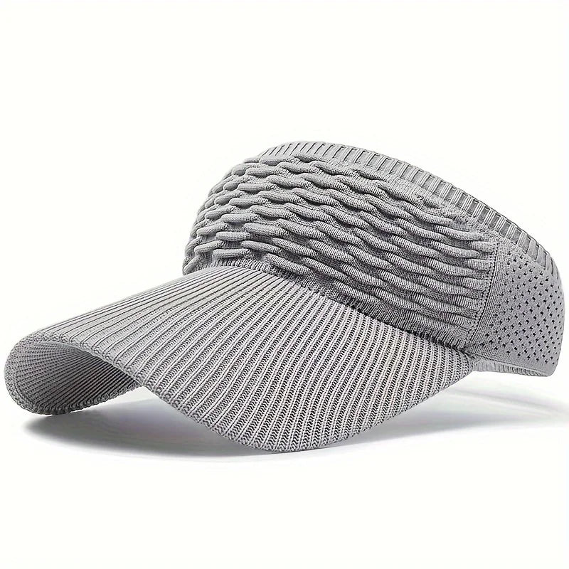 Women's Knitted Visor Sun Hat – Breathable Elastic Running Cap