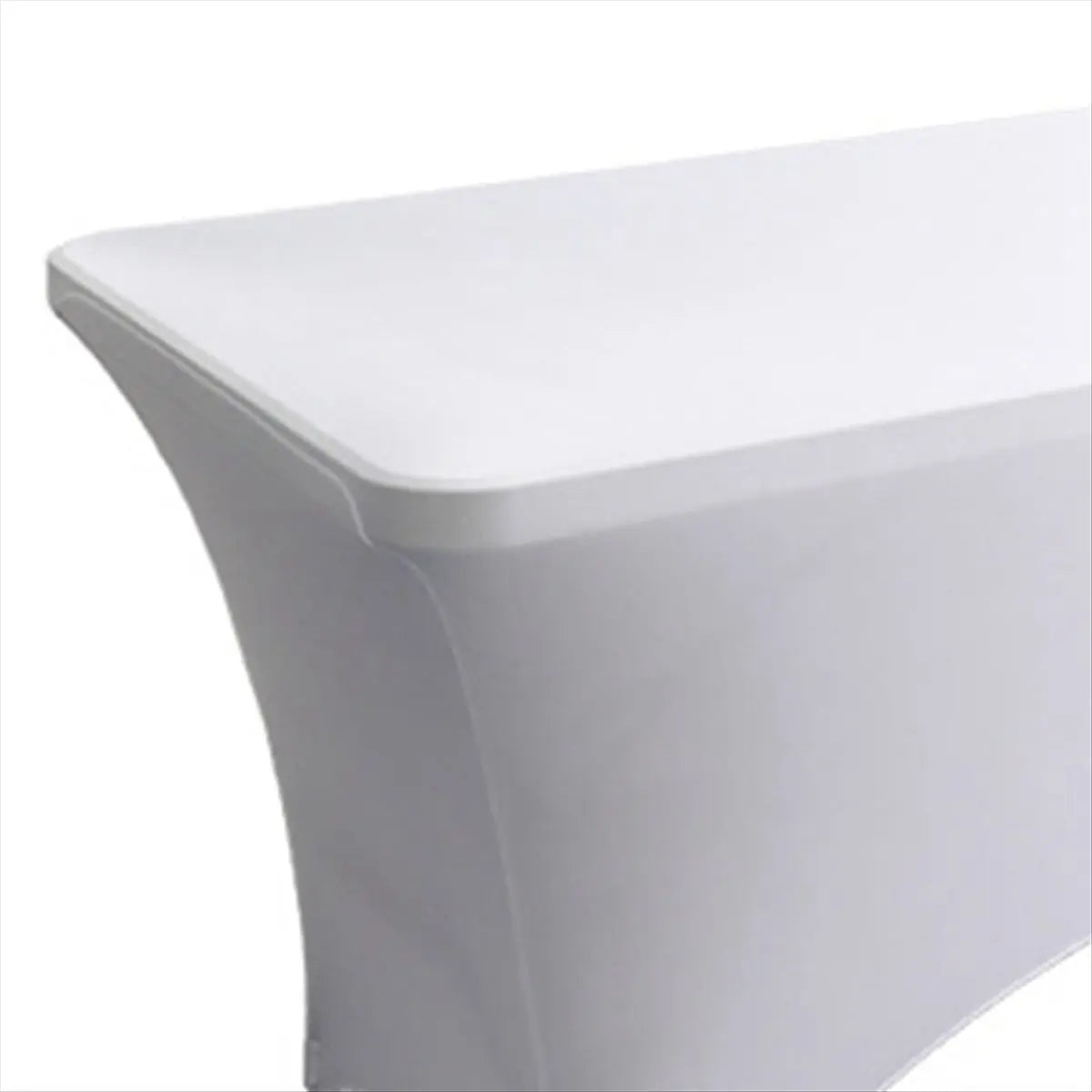 White Stretch Fit Rectangular Tablecloths 6FT – 2 Pack Peaceful Pleasures Health and Wellness