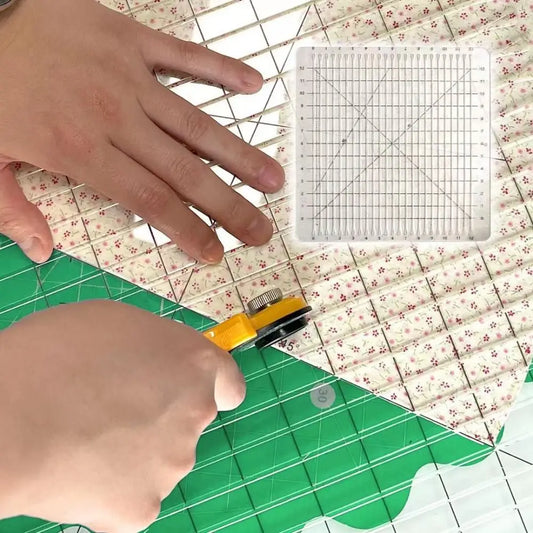 5-in-1 Clear Acrylic Quilting Ruler | Slotted Fabric Template Quilting Ruler Template Oasis Select
