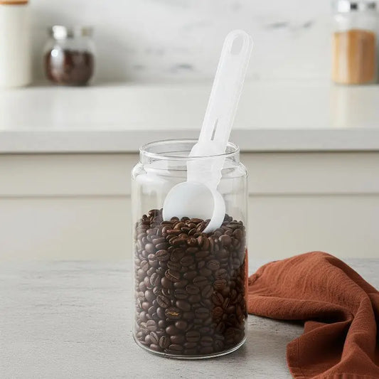 Versatile Sliding Leakproof Coffee Scoop Reusable Protein Powder Spoon Funnel For Milk Supplements Kitchen Gadgets Peaceful Pleasures Health and Wellness