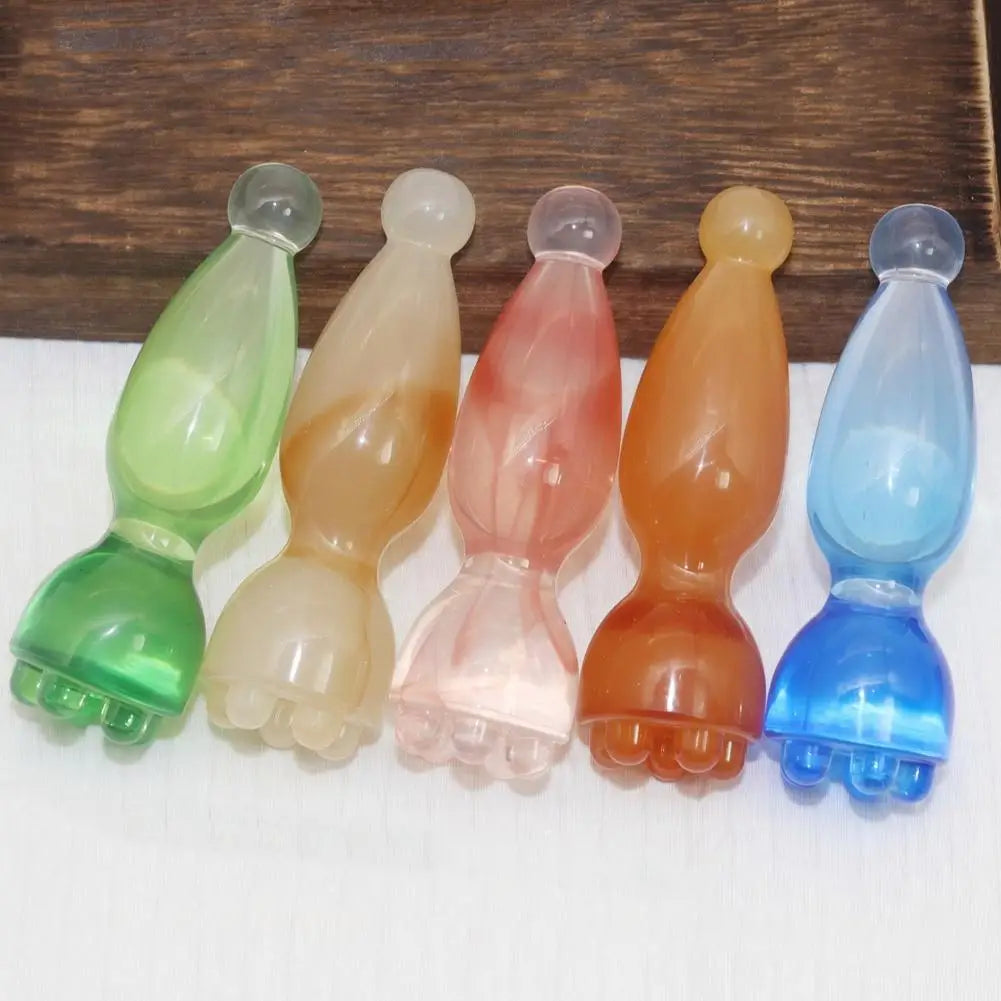 Lotus Seedpod Shape Resin Facial Gua Sha Tool Eye Relaxation Spot Meridians Acupoint Massage Handheld Facial Stick Skin Care Peaceful Pleasures Health and Wellness
