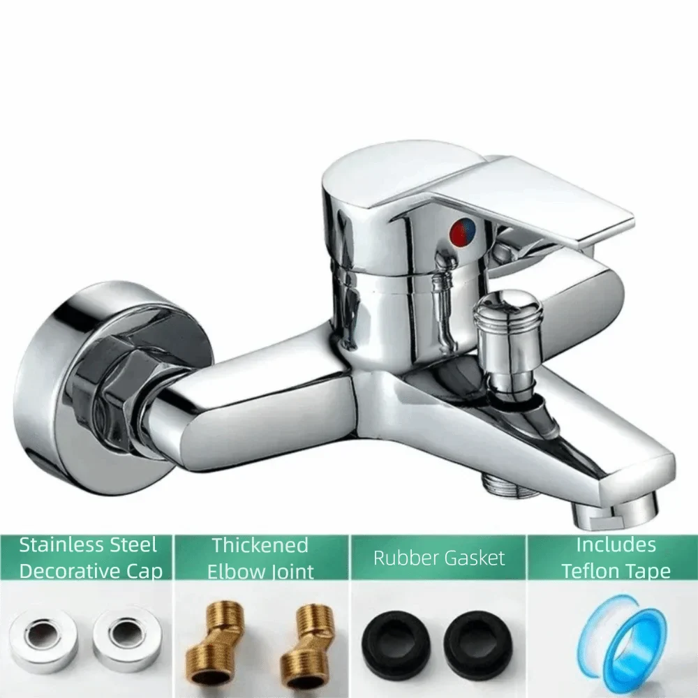 3-Way Shower Faucet Set – Hot Cold Water Mixer & Handheld