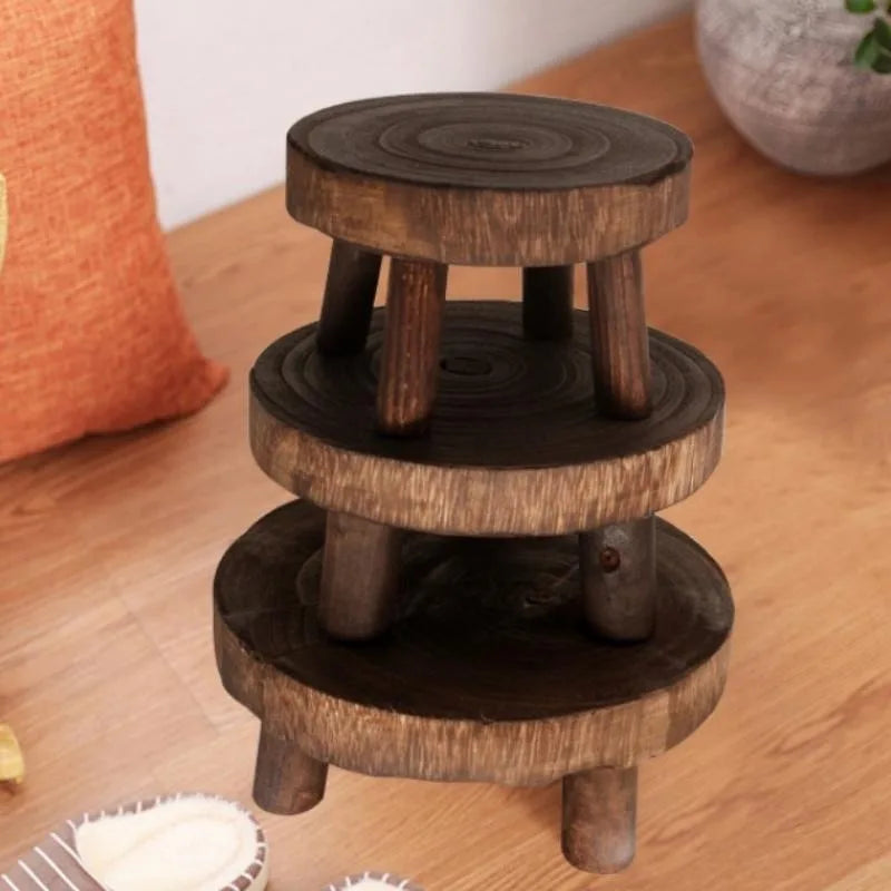 Wooden Plant Stand Flower Pot Base Holder Stool Indoor Outdoor Garden
