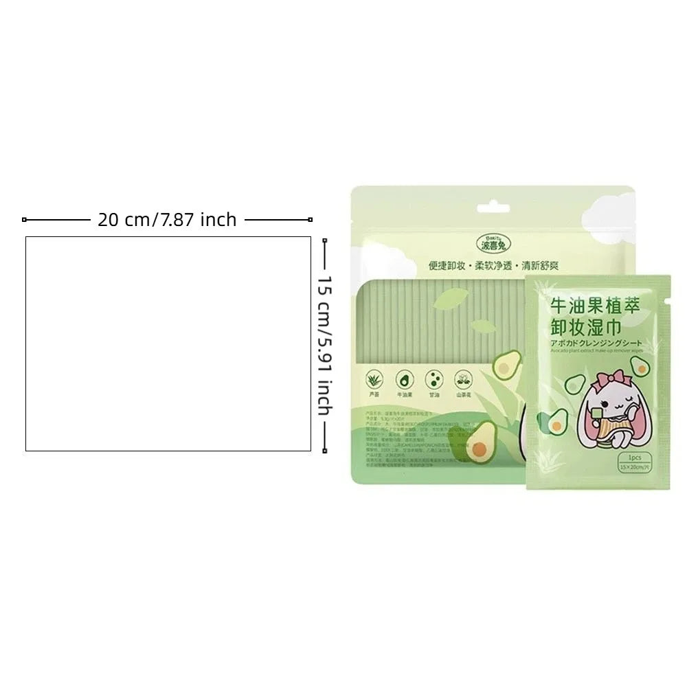 Avocado Makeup Removing Wipes – Soft Disposable 20/30pc