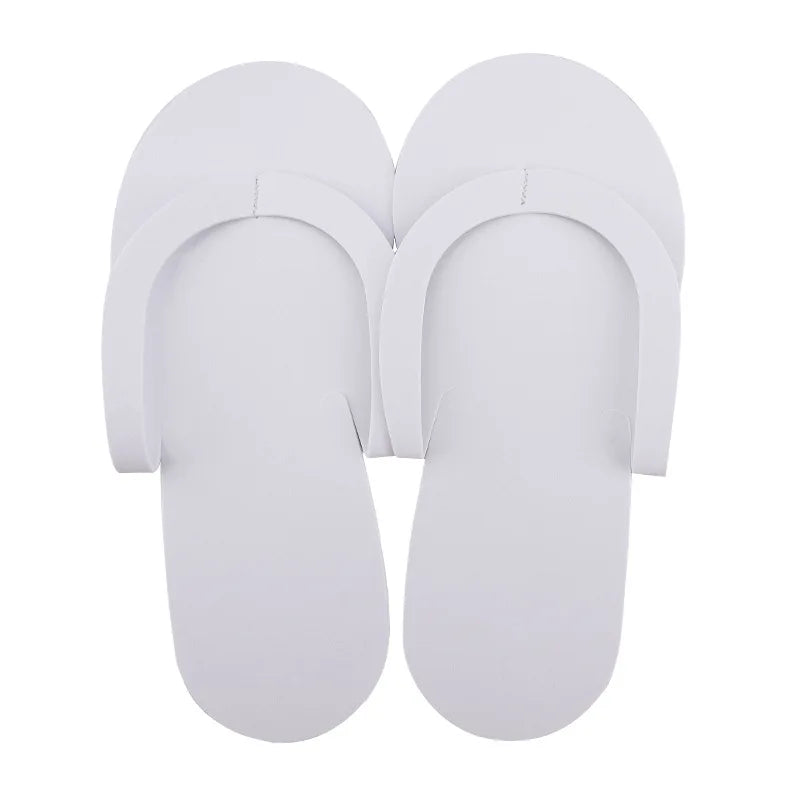 12-Pack Disposable Foam Pedicure Slippers for Salon & Spa