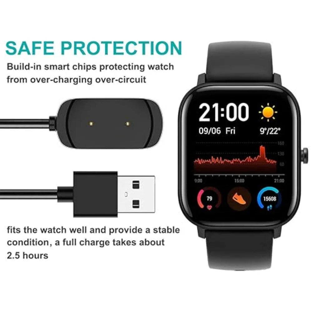 Amazfit GTS GTR T-REX USB Replacement Charger – 3.3ft Cable Peaceful Pleasures Health and Wellness