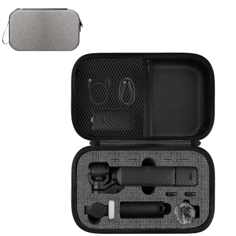 Triple-Layer Armor And High-Density Cushioning For DJI Pocket 4 Carrying Case Protective Shell Waterproof And Shockproof Peaceful Pleasures Health and Wellness gray