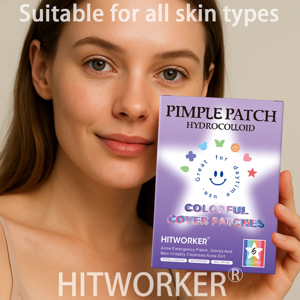 Invisible Hydrocolloid Acne Patches – Waterproof, All Skin Types