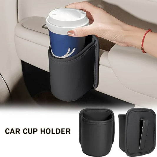 PU Leather Car Cup Holder – Clip-On Seat & Door Organizer Car Cup Holder Oasis Select