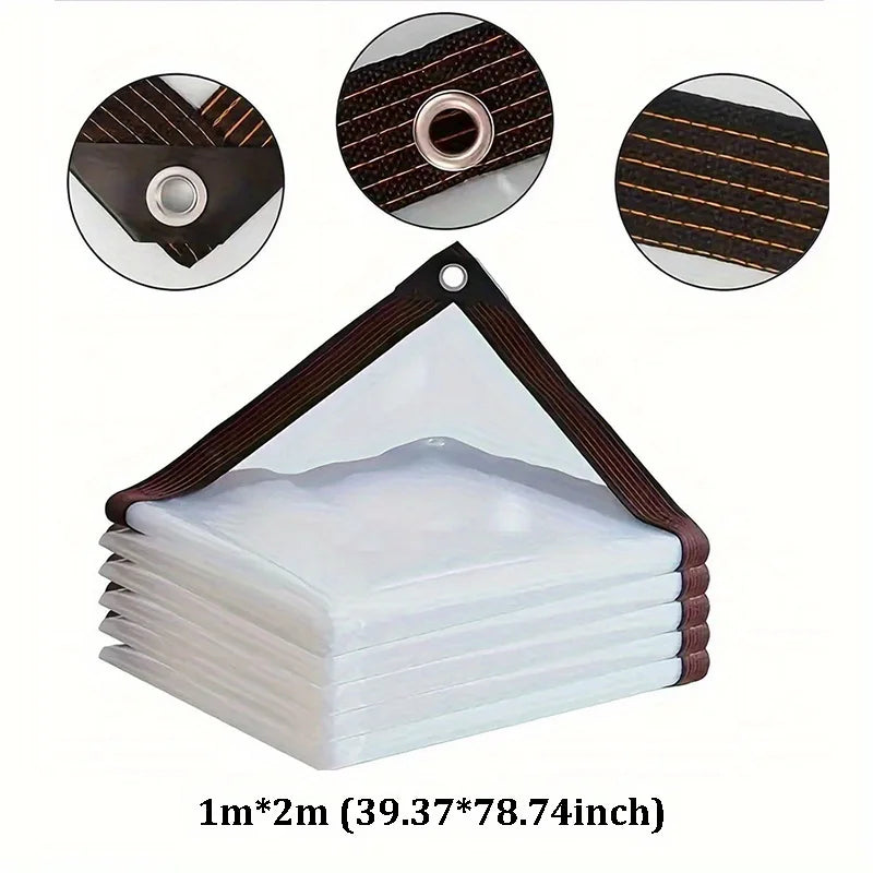 Clear Tarp with Grommets – Waterproof PE Tarpaulin Outdoor
