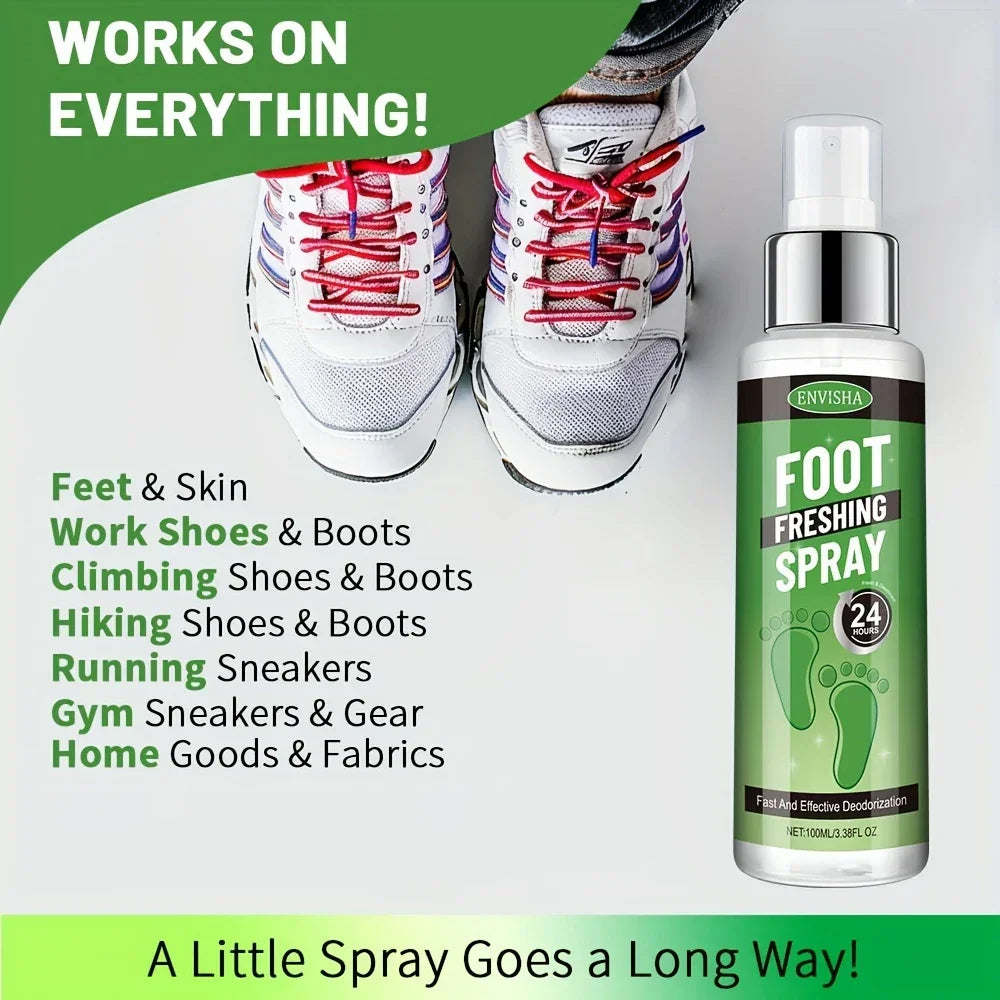 ENVISHA Foot Care Refreshing Spray – Odor Control & Moisture Relief 100ml Foot Care Peaceful Pleasures Health and Wellness