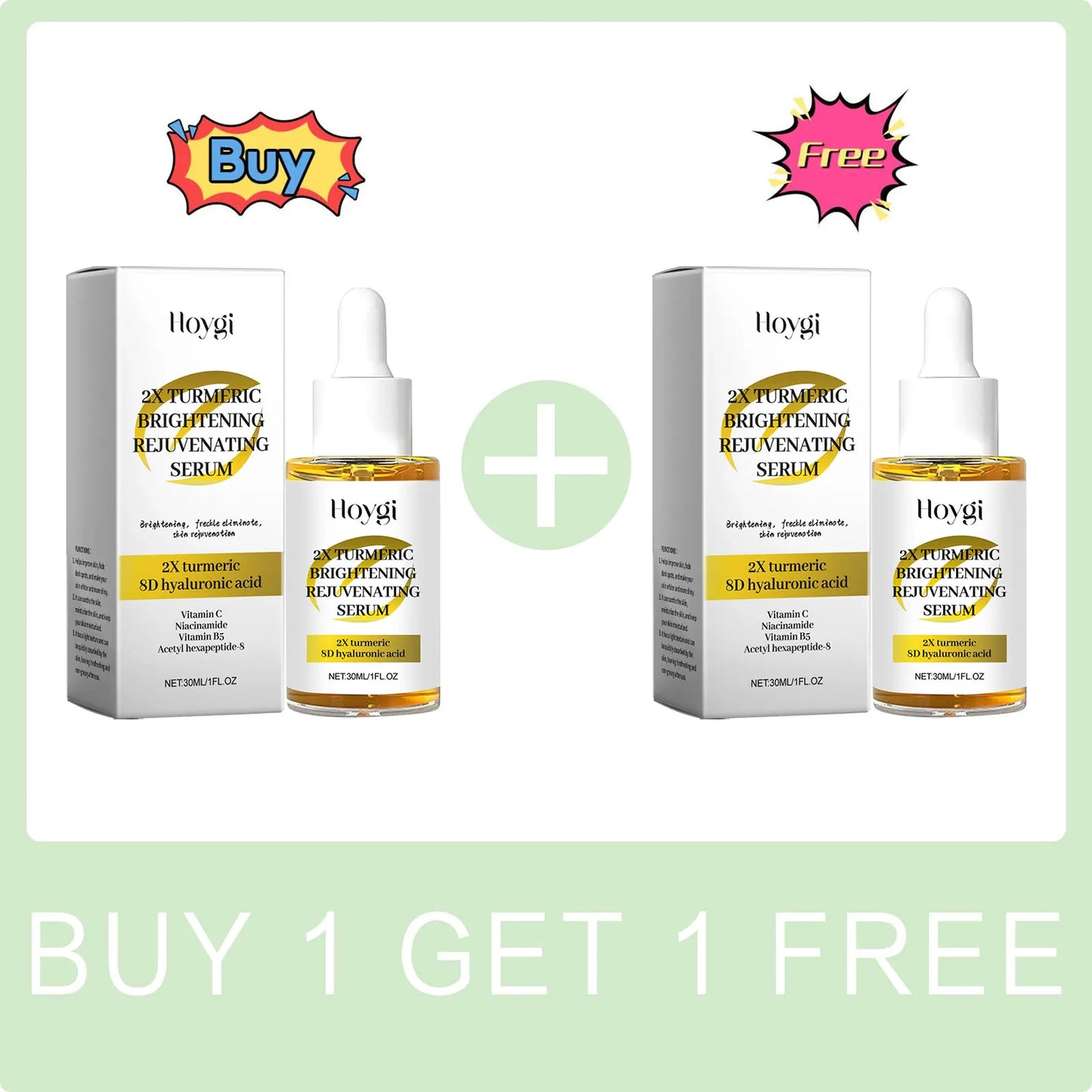 Turmeric Serum Dark Spot Corrector Moisturizing Replenishment Brightening Anti Oxidant Smoothing Pores Hyaluronic Acid Essence Peaceful Pleasures Health and Wellness Buy 1 Get 1 Free