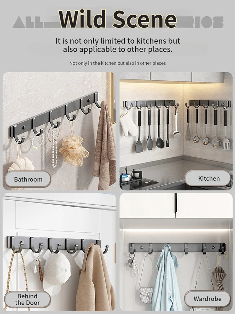 No-Drill Coat & Robe Hook | Aluminum Wall Hanger Organizer