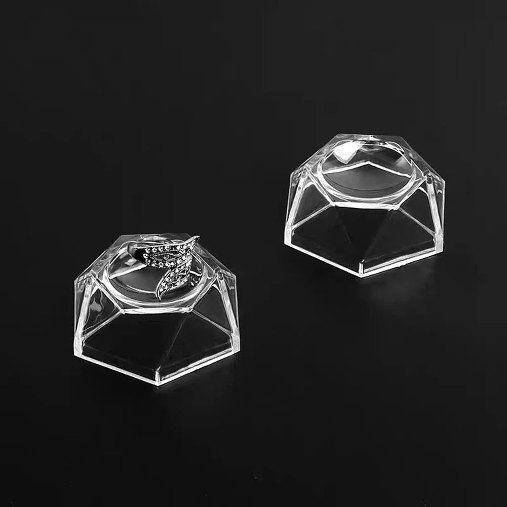Acrylic Hexagon Crystal Ball Display Stand – S/M/L Sphere Base