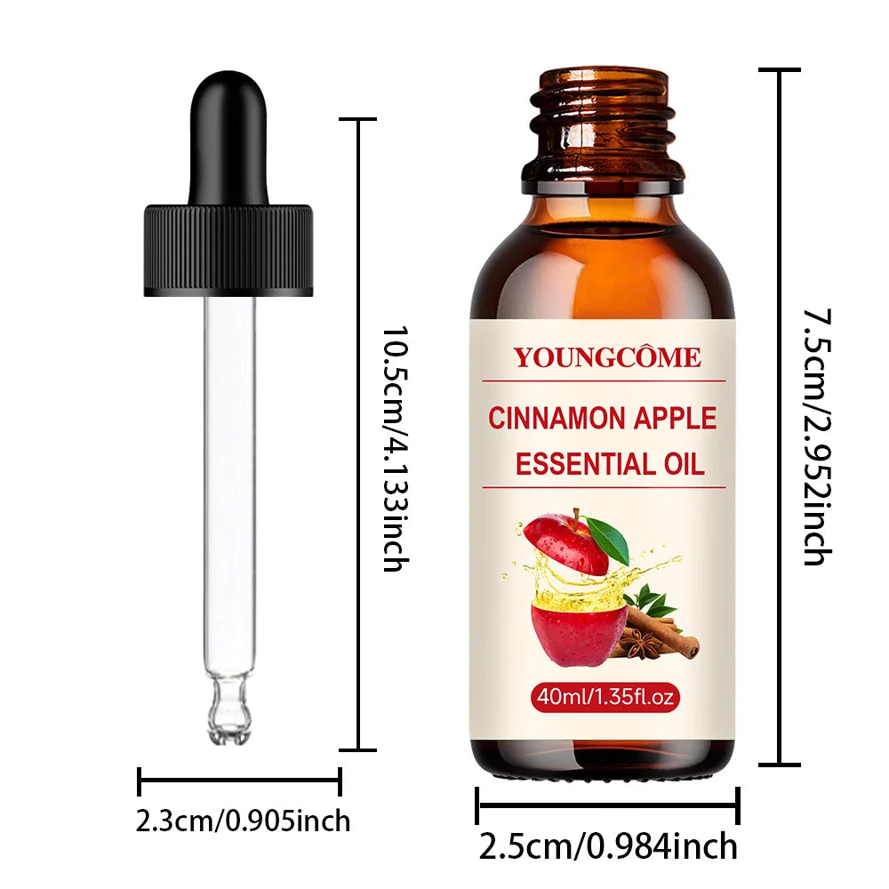 Pure Cinnamon Essential Oil | Diffuser, Soap & Aromatherapy Essential Oil Peaceful Pleasures Health and Wellness 40ml Other