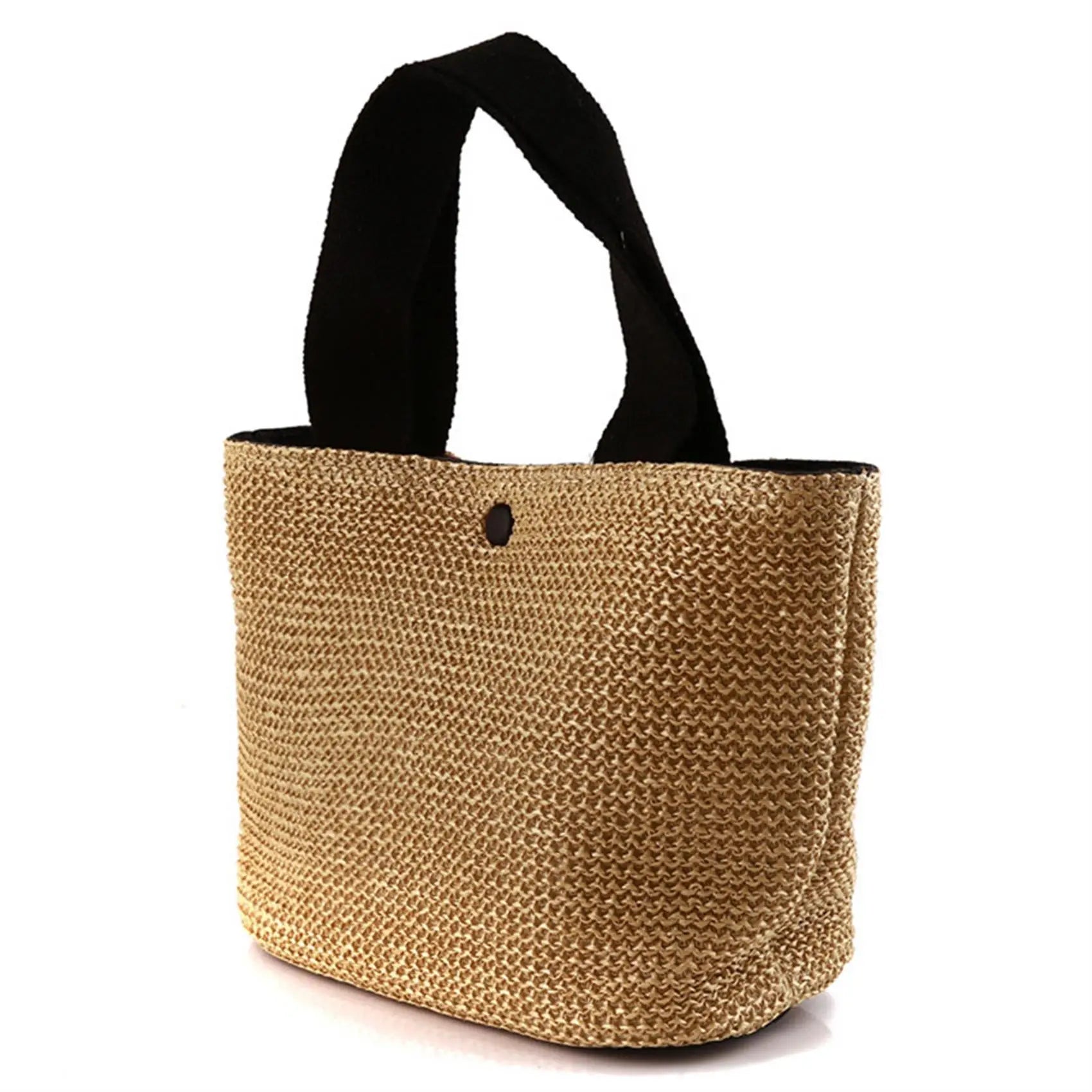 Elegant Straw Woven Handbag for Women Summer Beach Tote Retro Shoulder Bag Holiday Casual Top Handle Fashion Purse Peaceful Pleasures Health and Wellness