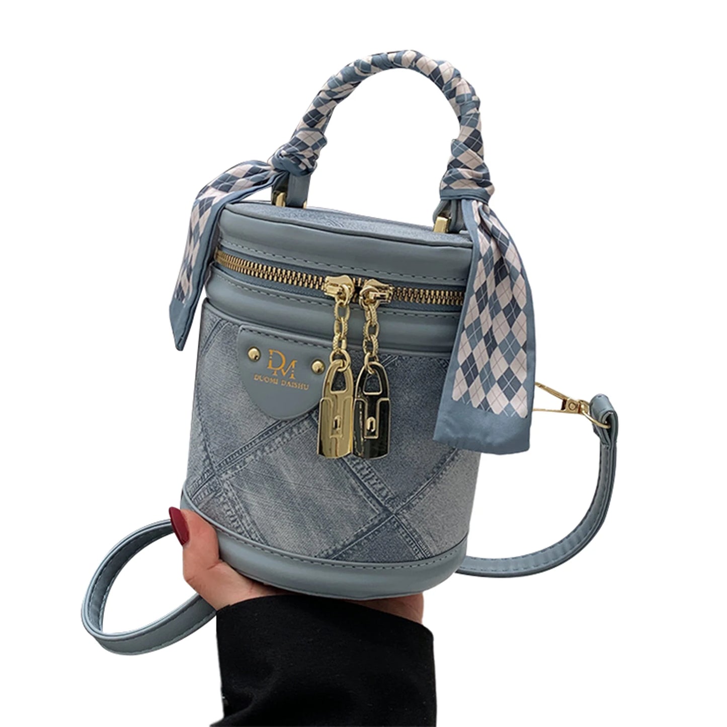 HOBBAGGO Women's PU Leather Bucket Bag | Crossbody Shoulder Purse