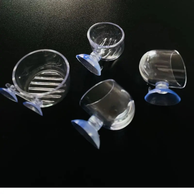 Acrylic Aquarium Plant Pot Cup with Suction Cups | Fish Tank Decor