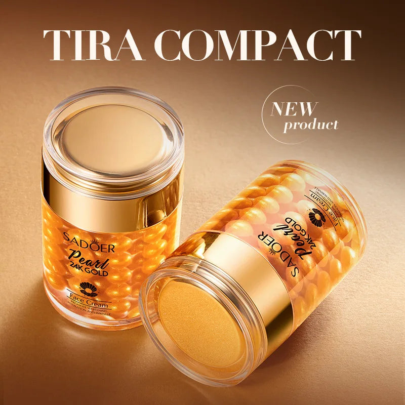 SADOER 24K Gold Pearl Collagen Face Cream – Firm & Brighten